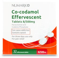 Numark Co-Codamol Effervescent 500mg 32 Tablets
