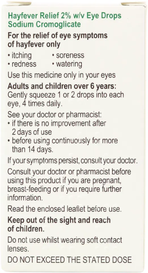 Numark Hayfever Relief 2% w/v Eye Drops 10ml - 2