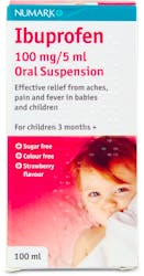 Numark Ibuprofen 100mg/5ml Oral Suspension 100ml
