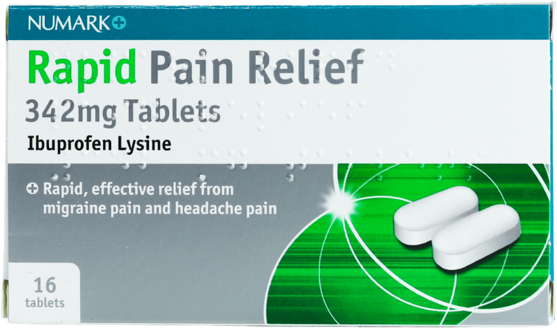 Numark Ibuprofen Rapid Pain Relief 342mg 16 Tablets