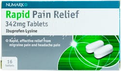 Numark Ibuprofen Rapid Pain Relief 342mg 16 Tablets