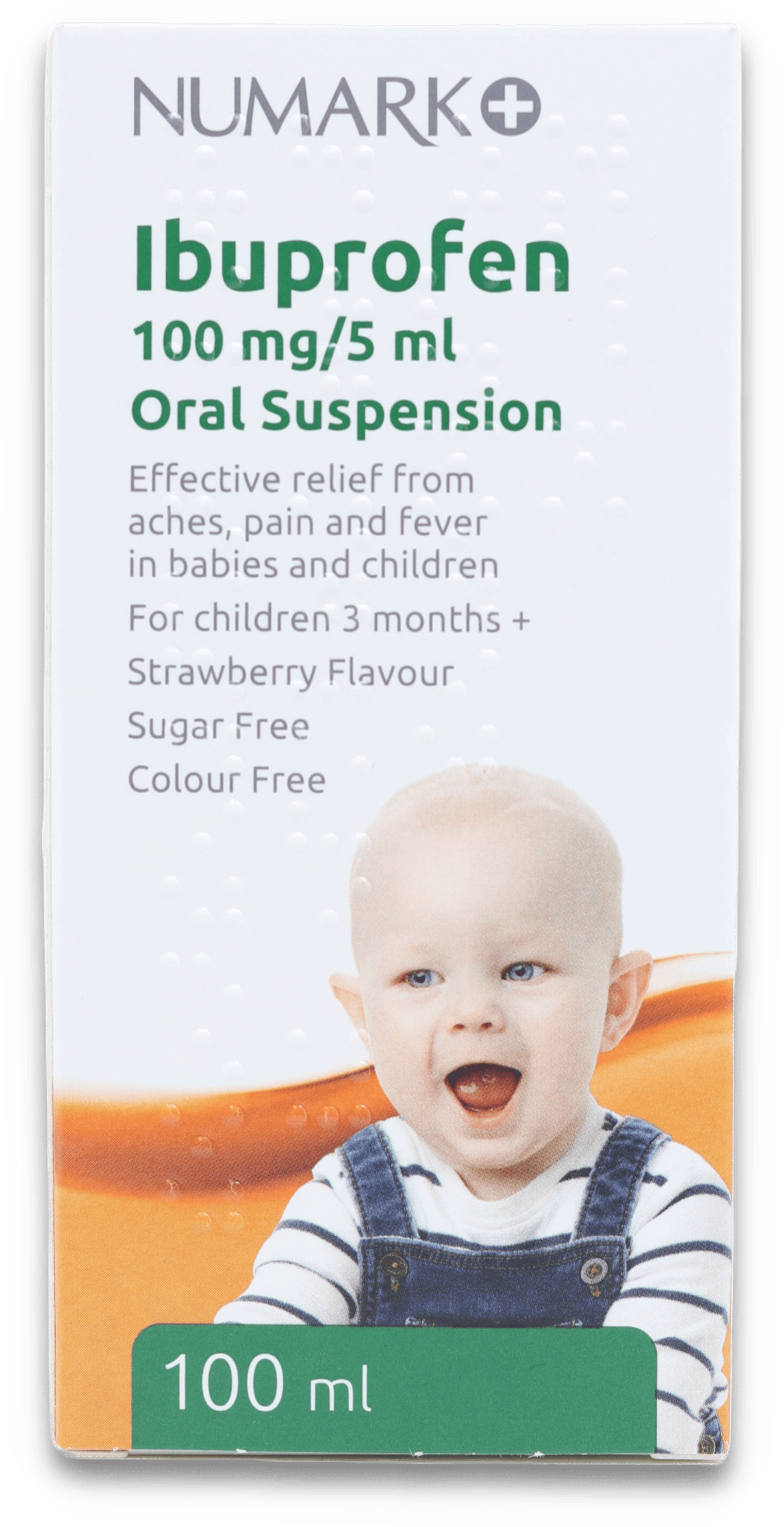 Numark Ibuprofen 100mg/5ml Oral Suspension Strawberry 100ml