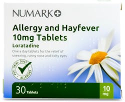 Numark Loratadine 10mg Allergy & Hay Fever 30 Tablets