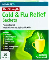 Numark Max Strength Cold & Flu Relief 10 Sachets