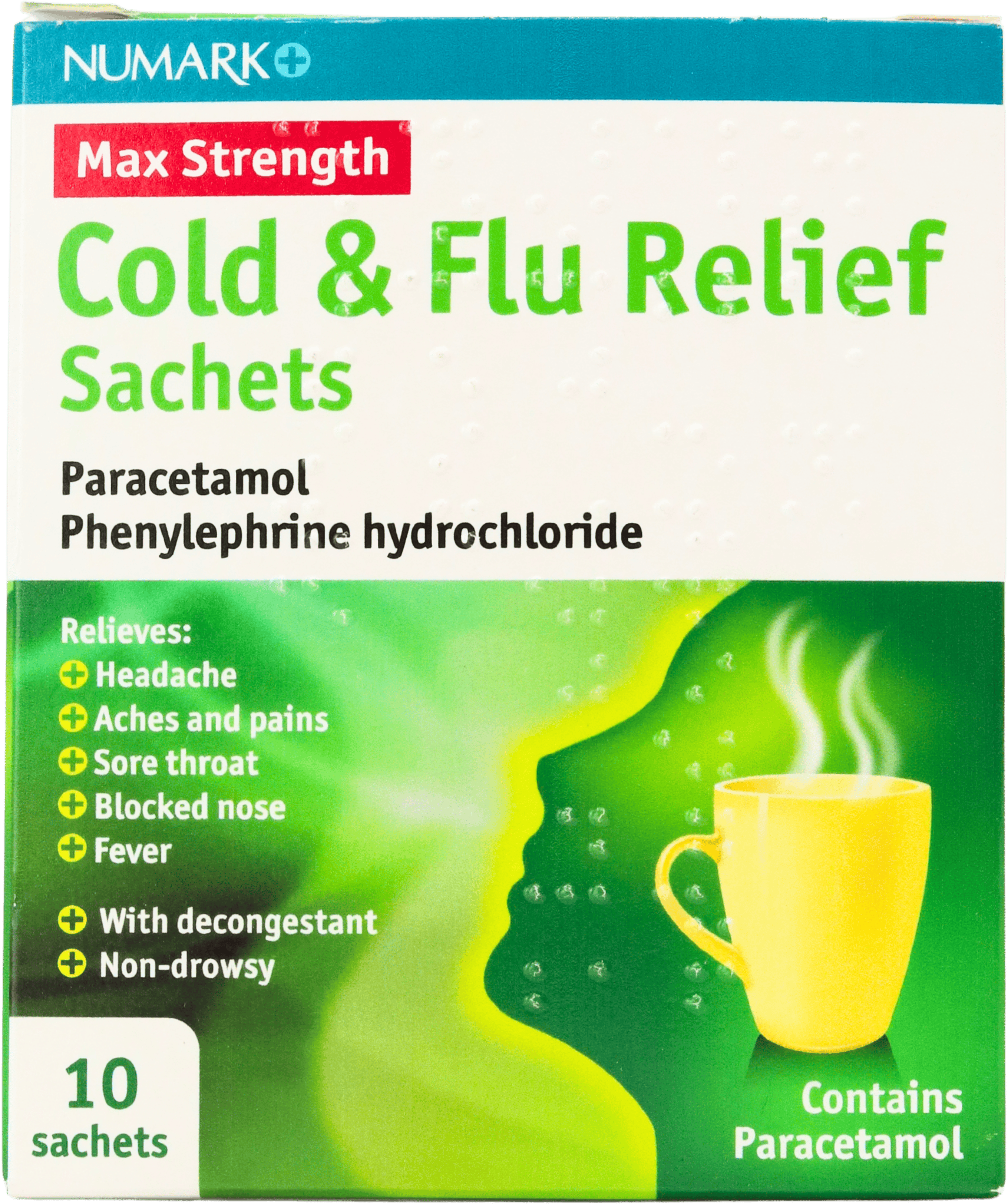 Numark Max Strength Cold & Flu Relief 10 Sachets