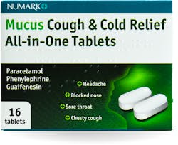 Numark Mucus Cough & Cold Relief 16 Tablets