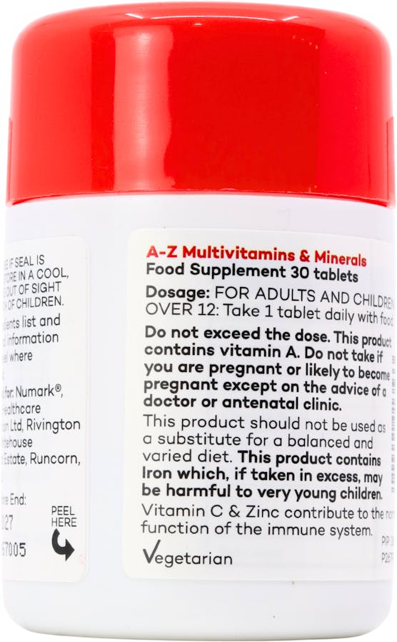 Numark Vitamins A-Z Multivitamins & Minerals 30 Tablets - 2