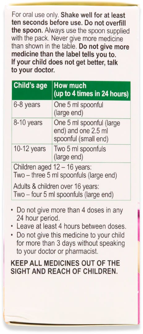 Numark Paracetamol Suspension 250mg/5ml Ages 6+ 200ml - 2
