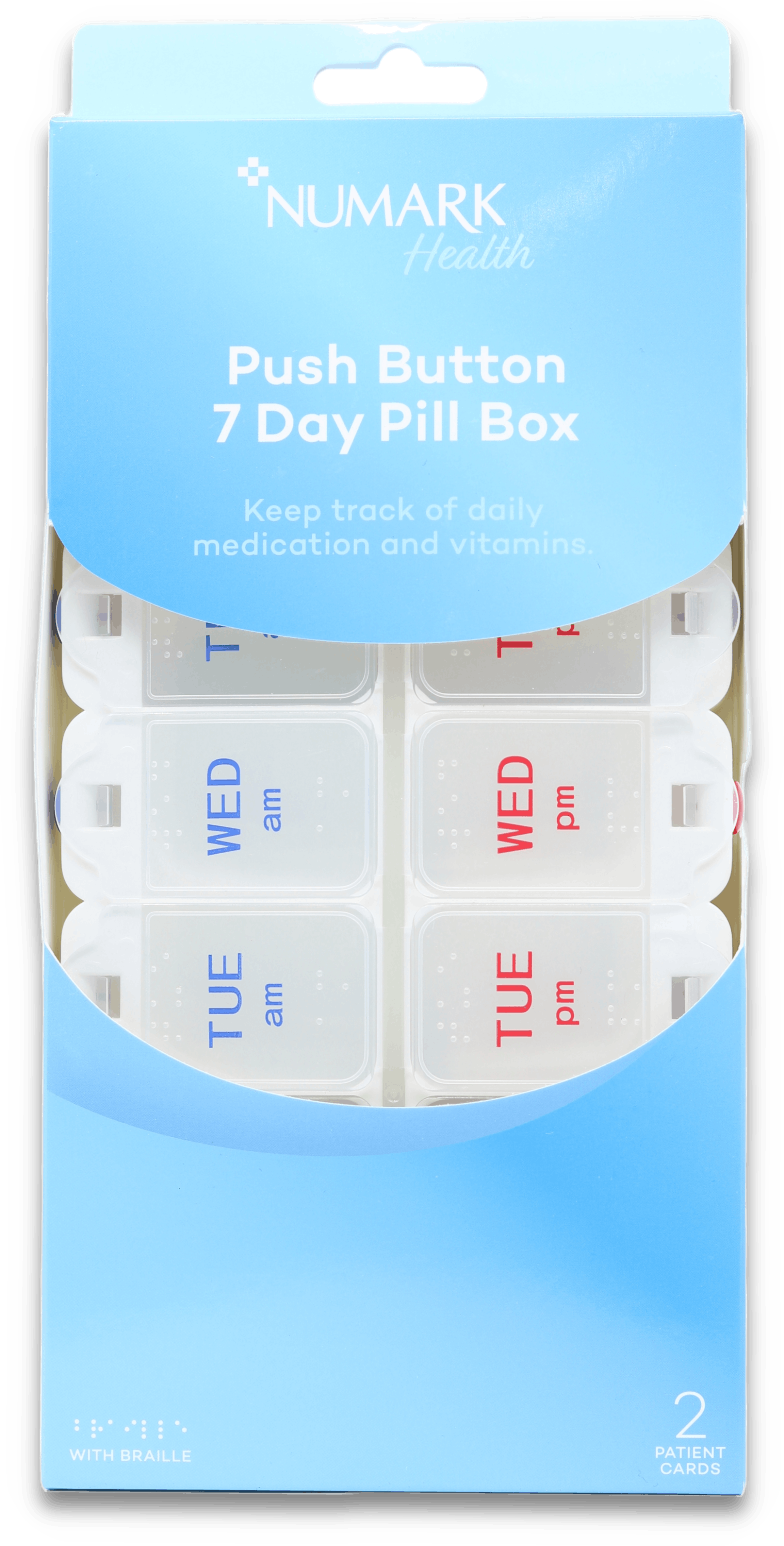 Numark Push Button 7 Day Pill Box