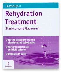 Numark Rehydration Treatment Blackcurrant Flavoured 6 Sachets