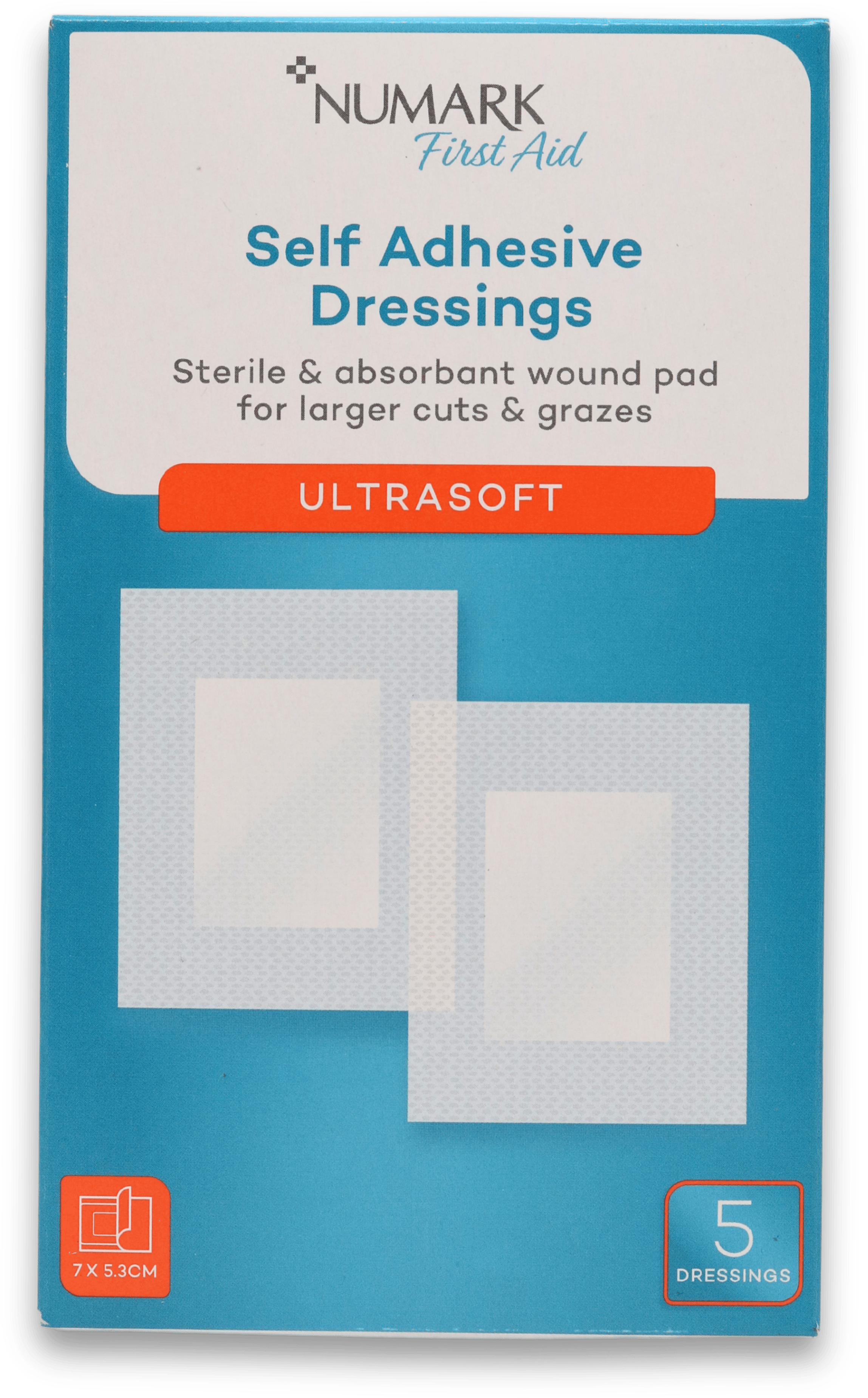 Numark Self Adhesive Dressing 5.3 x 7cm 5 Pack