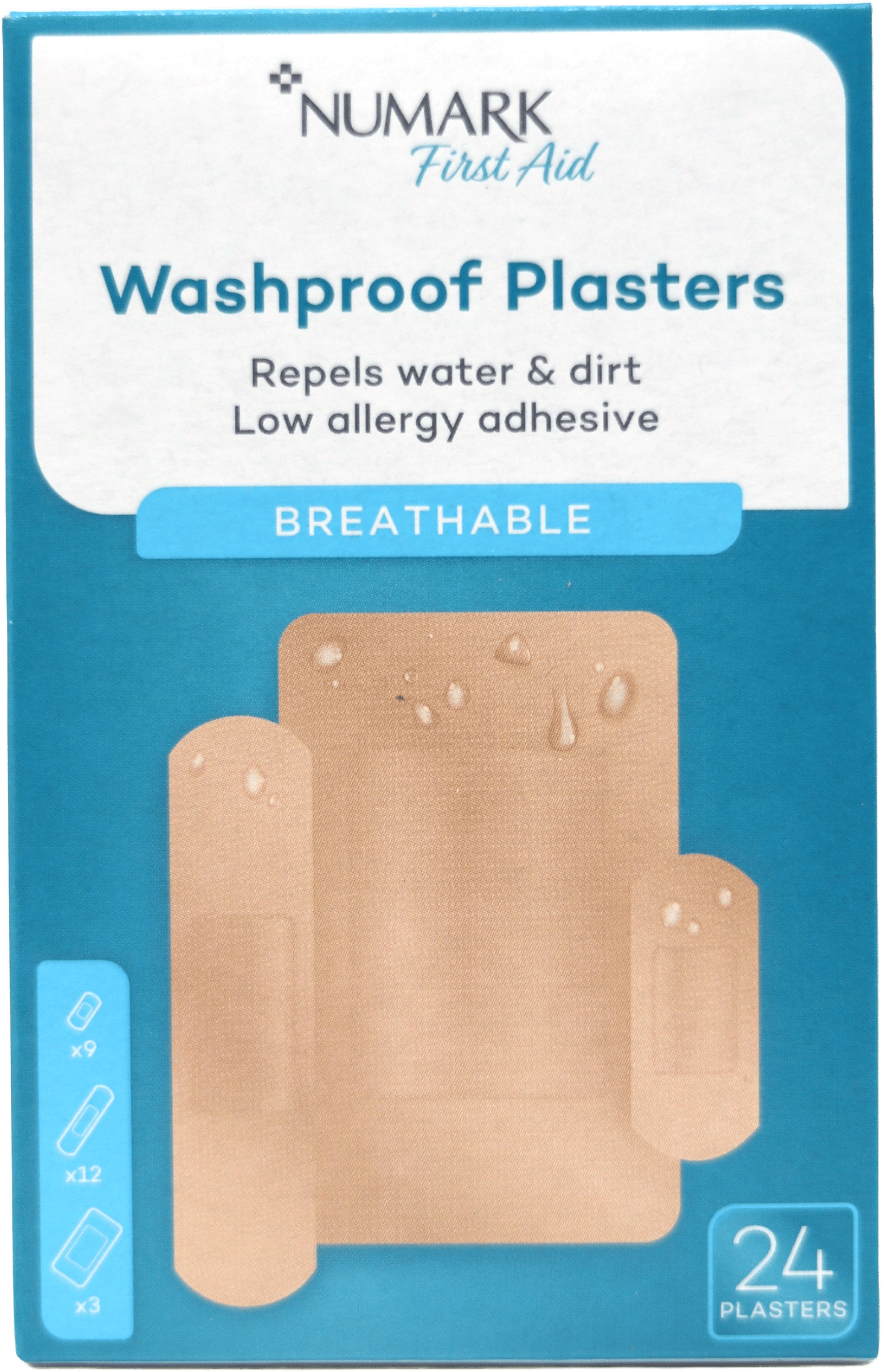 Numark Washproof Plasters 24 Pack