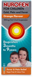 Nurofen for Children 3 Months To 9 Years Orange Flavour 100ml
