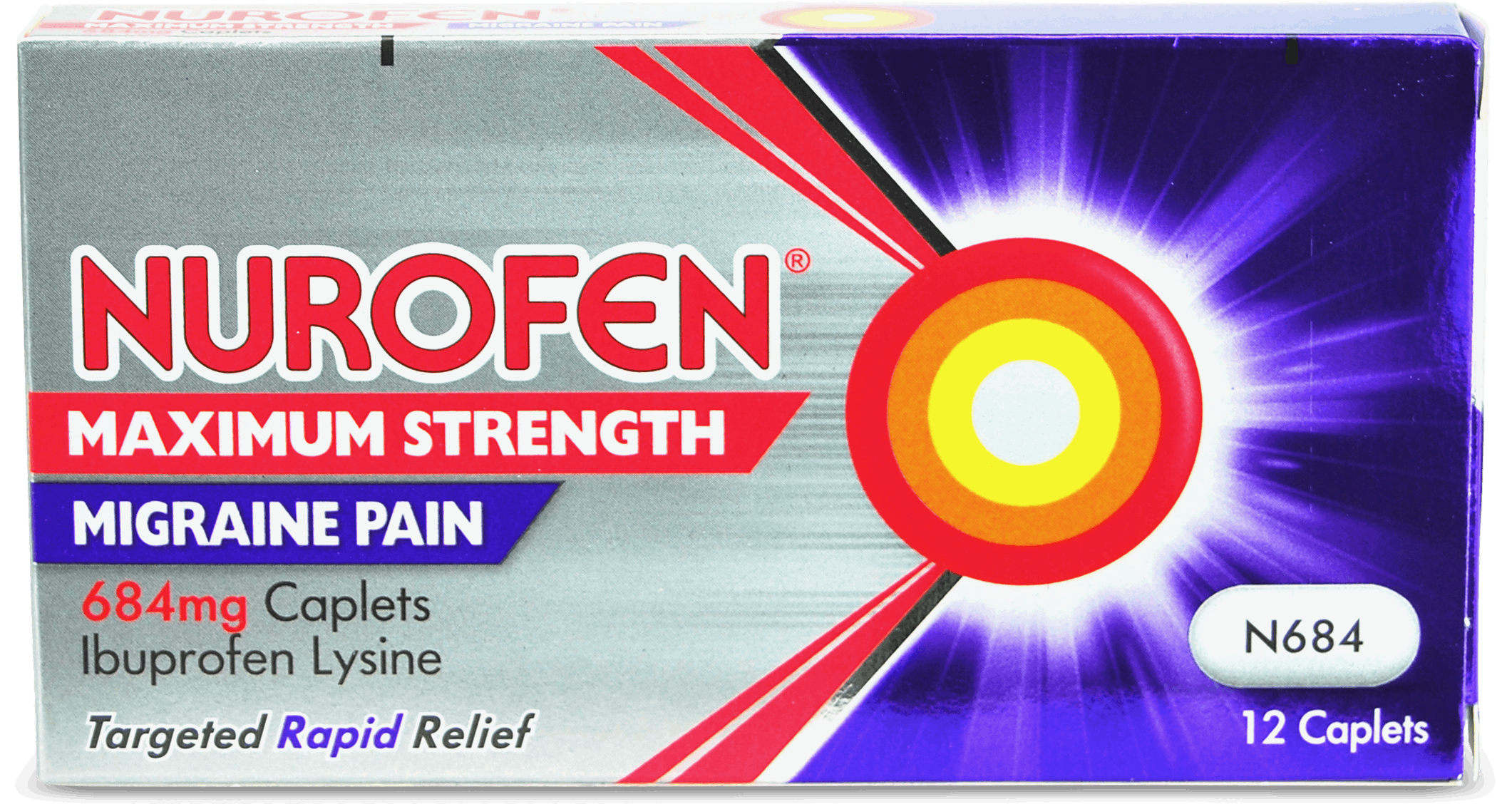 Nurofen Maximum Strength Migraine 684mg 12 Caplets | Medino