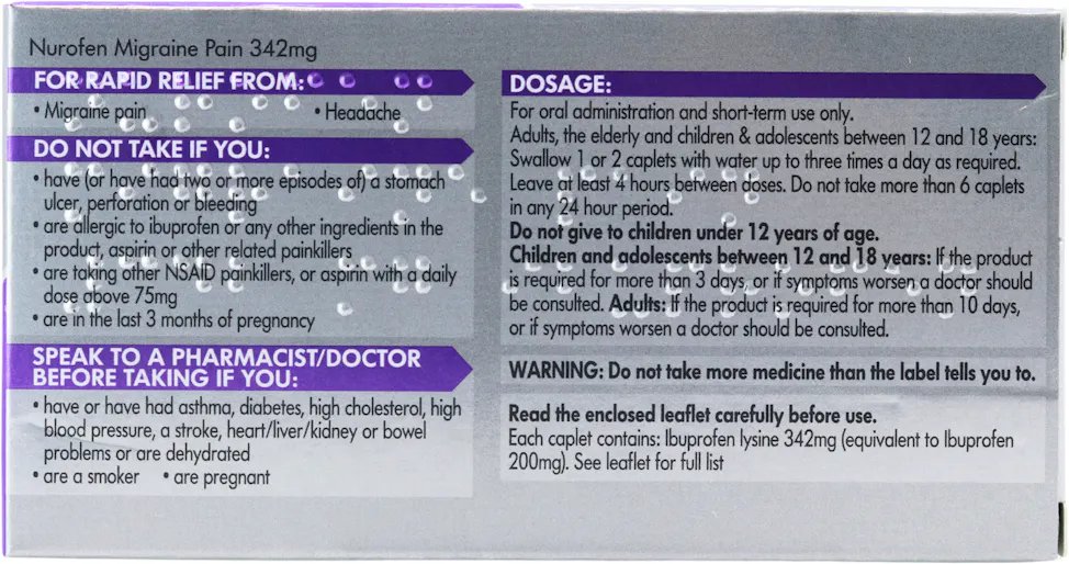 Nurofen Migraine Pain 12 Caplets - 2