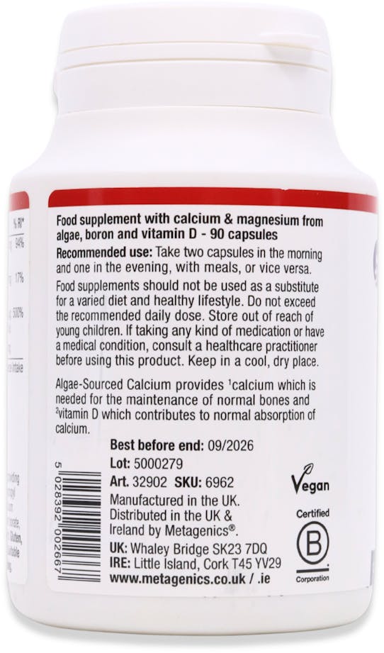 Metagenics Algae-Sourced Calcium 90 Capsules - 3