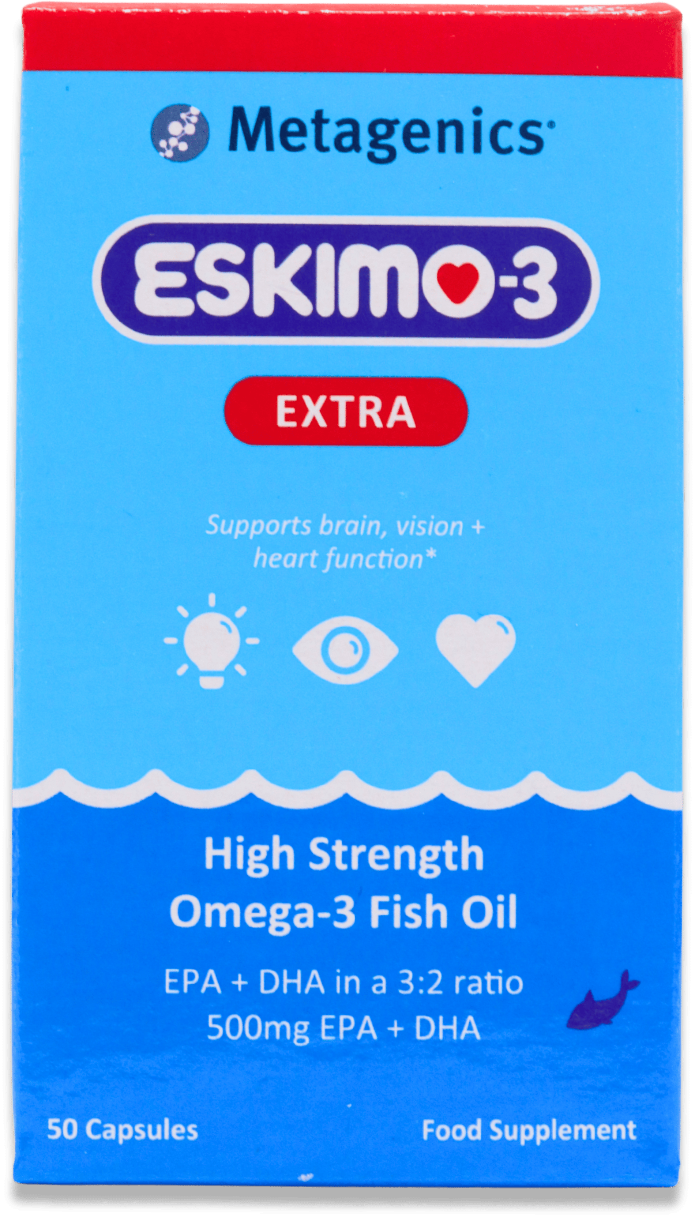 Metagenics Eskimo-3 Extra High Strength Fish Oil 50 Capsules