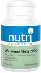 Nutri Advanced Vitamin D3 Lemon Melts 2000IU 120 Tablets