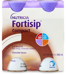 Nutricia Fortisip Compact Energy Drink Chocolate 4 x 125ml