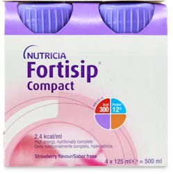 Nutricia Fortisip Compact Energy Drink Strawberry 4 x 125ml