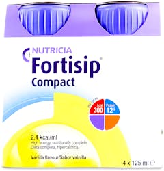 Nutricia Fortisip Compact Vanilla 125ml 4 Pack