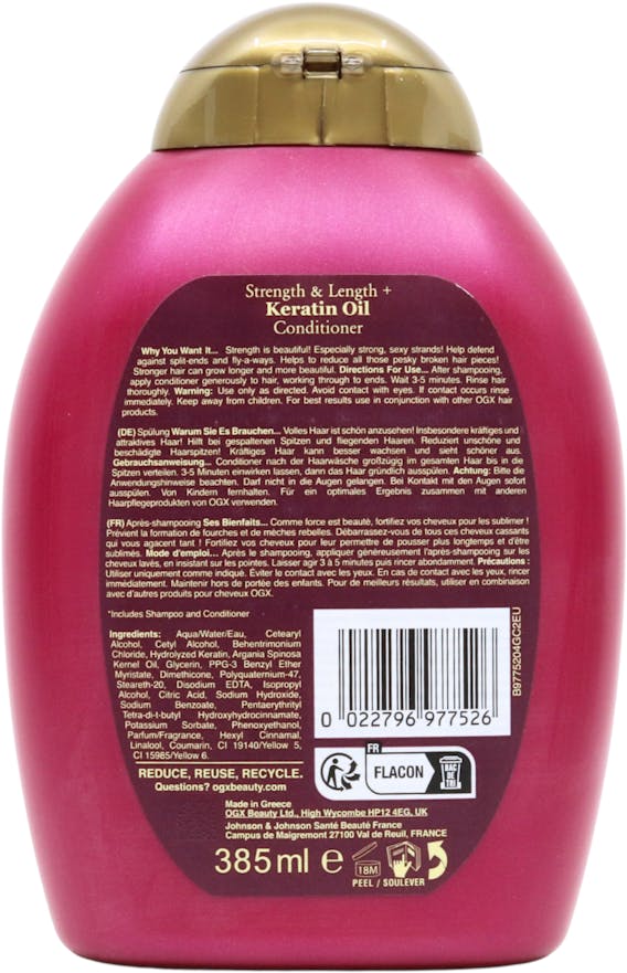 OGX Strength & Length + Keratin Oil Conditioner 385ml - 2