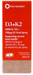 One Nutrition D3 3000IU + K2 100µg Oral Spray