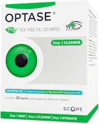 Optase Tea Tree Oil Lid Wipes Pack of 20