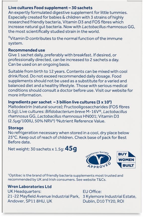 Optibac Probiotics for Babies & Children 30 Sachets - 3