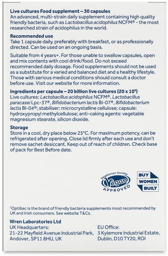 Optibac Probiotics for Every Day Extra Strength 30 Capsules - 3