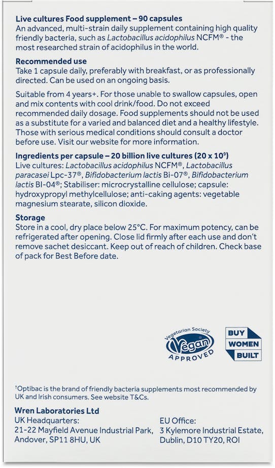 Optibac Probiotics for Every Day Extra Strength 90 Capsules - 3
