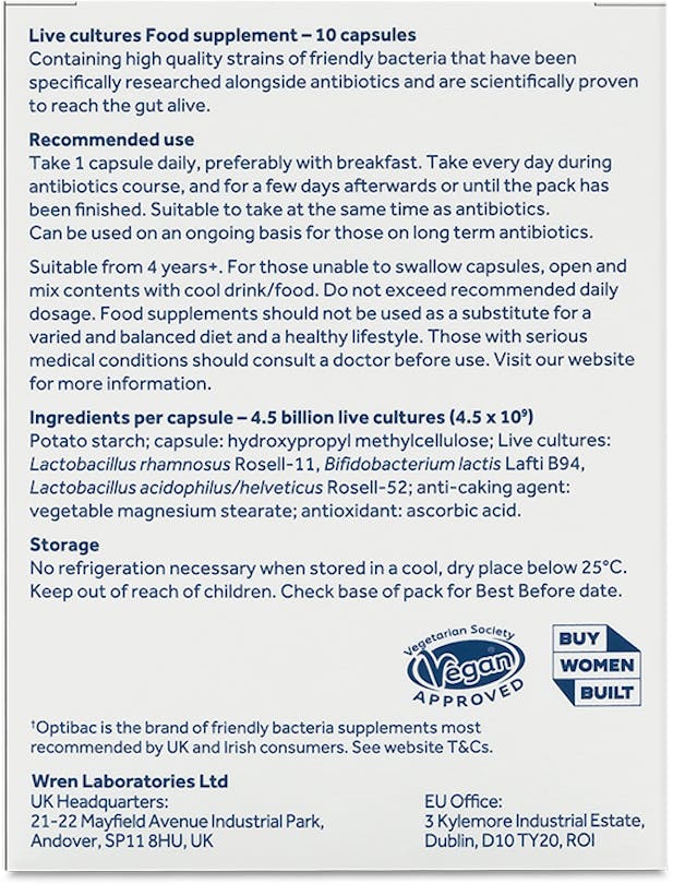 Optibac Probiotics for Those On Antibiotics 10 Capsules - 4