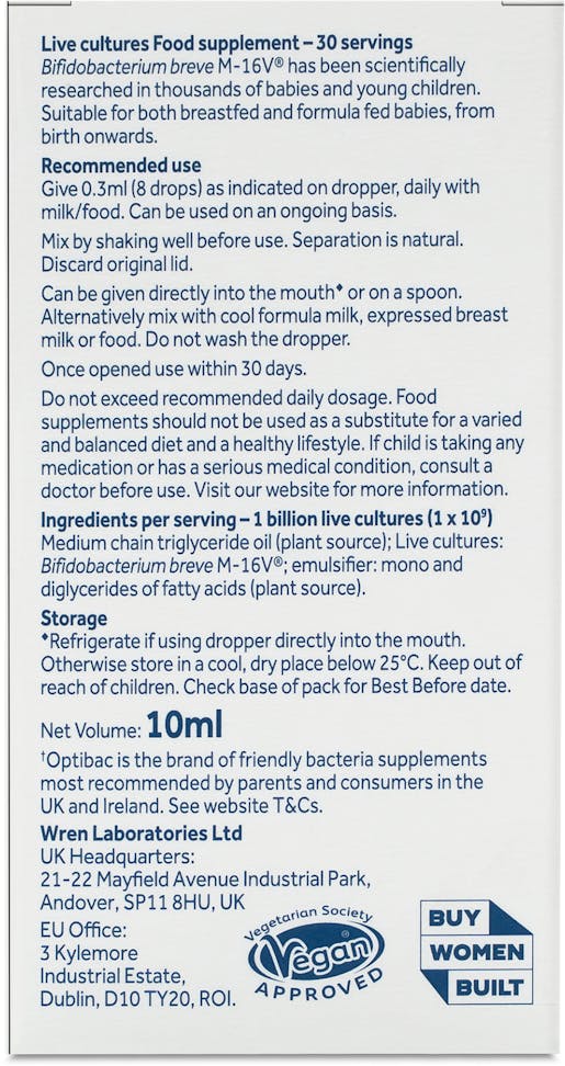 Optibac Probiotics for Your Baby Liquid Drops 30 Servings - 3