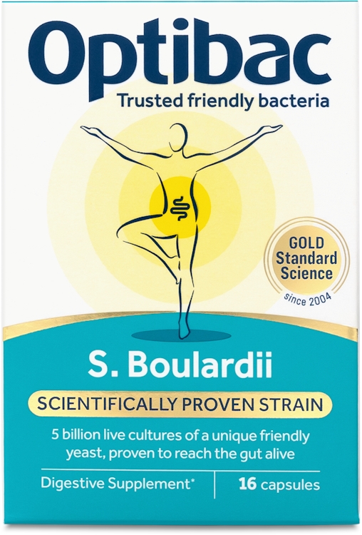 Optibac Probiotics Saccharomyces boulardii - 16 Capsules