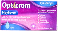 Opticrom Hay Fever Eye Drops 10ml