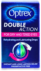 Optrex Double Action Preservative Free Dry & Tired Eye Drops 10ml