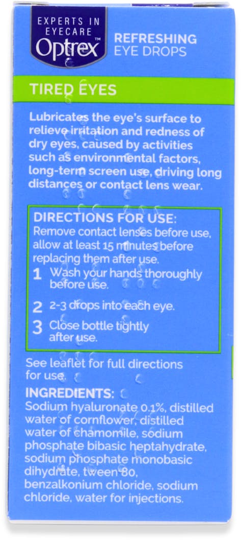 Optrex Refreshing Eye Drops for Tired Eyes 10ml - 3