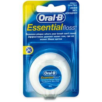 Oral-B Essential Dental Floss Unwaxed Unflavoured 50m