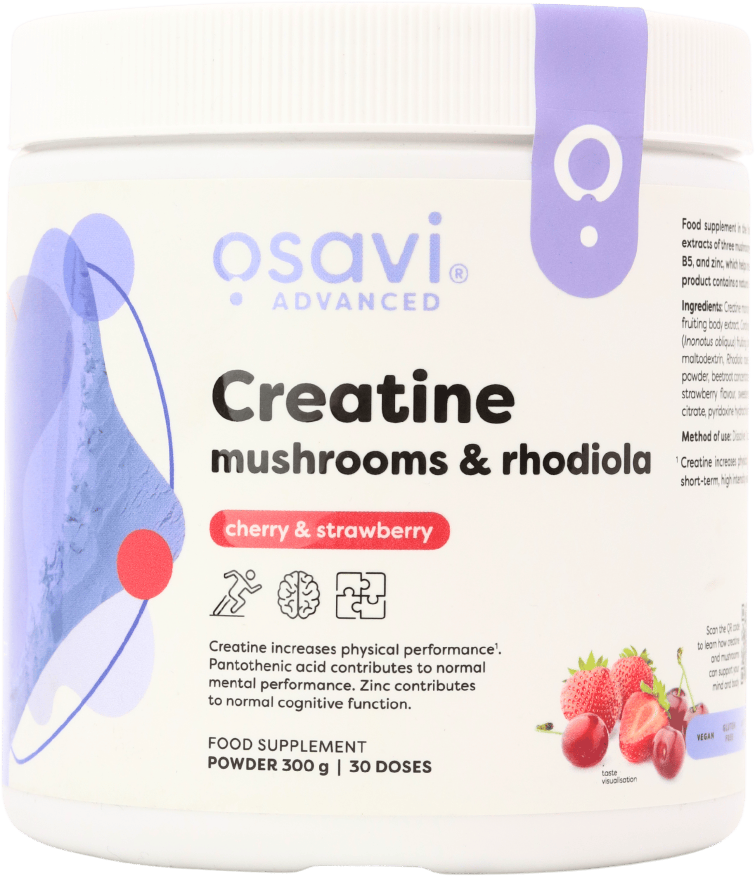 Osavi Creatine Strawberry & Raspberry 250g