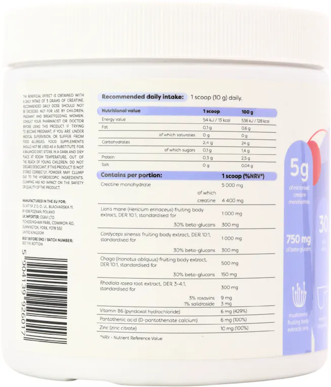 Osavi Creatine Strawberry & Raspberry 250g - 3