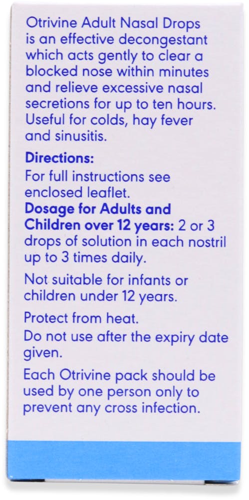 Otrivine Adult Nasal Drops 10ml - 3