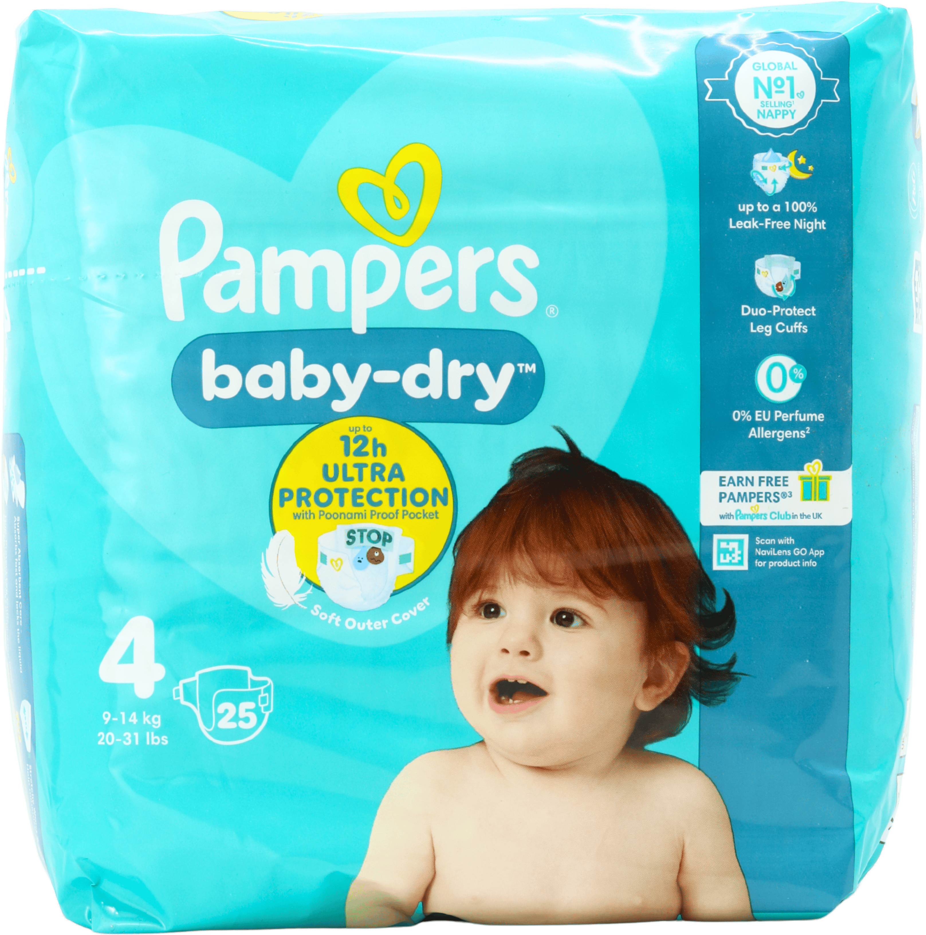 Pampers Baby Dry Maxi Size 4 Nappies 25 Pack