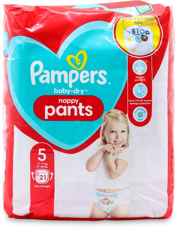 Pampers Baby-Dry Pants - Taille 5 - 22 culottes de protection (12-17 KG)  Justice League
