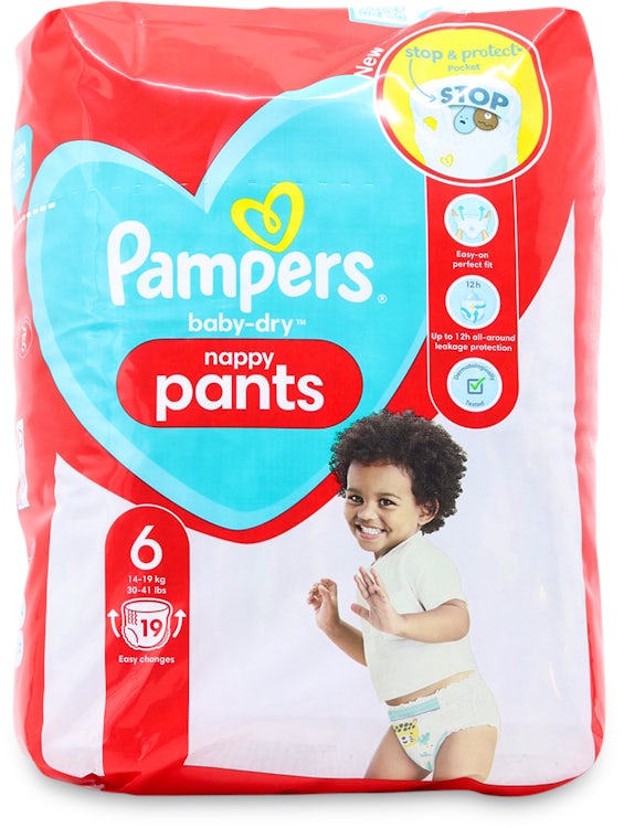 Pampers Baby Dry Pants Size 6 Essential Pack 19 per pack