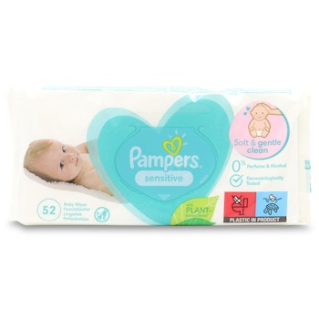 Pampers Sensitive Fragrance Free 52 Baby Wipes medino