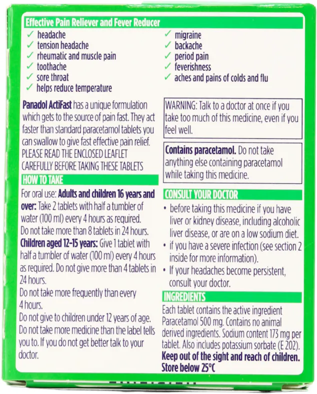 Panadol ActiFast 10 Tablets - 2