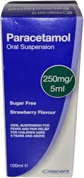 Paracetamol Oral Suspension 250mg/5ml (6+) Strawberry Flavour 100ml