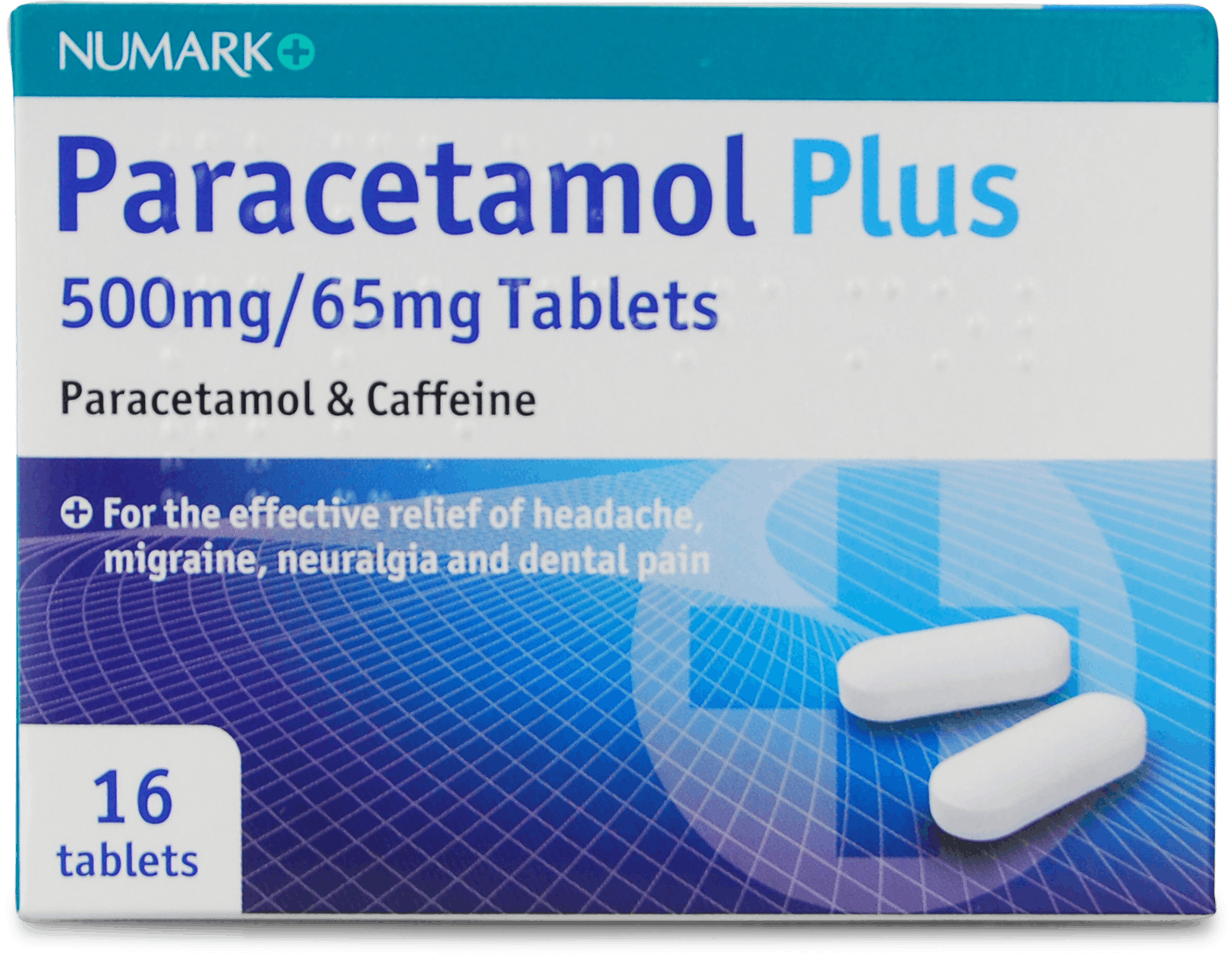 Buy Numark Paracetamol Plus 500mg with Caffeine 16 Tablets medino
