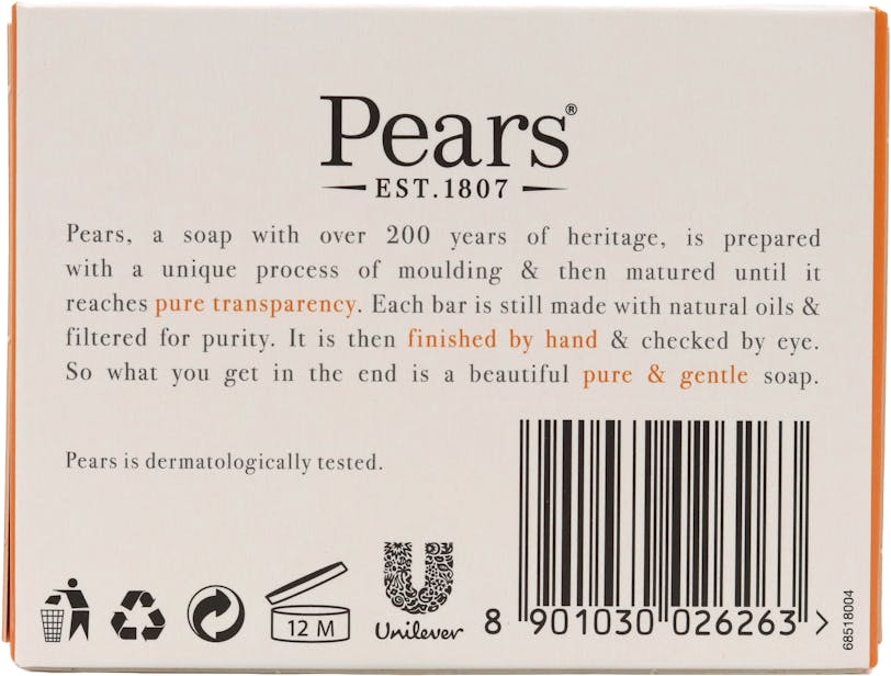 Pears Transparent Soap Bar 100g - 2