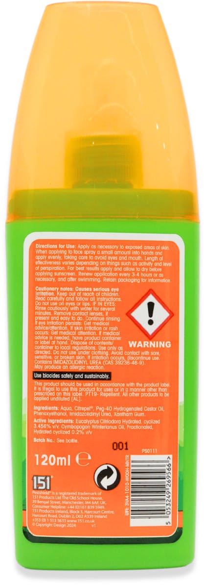 PestShield Mosquito & Insect Repellent Pump Spray 120ml - 2